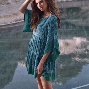 Jewel Tunic DRESS Emerald Green Kimono Sleeve NEW
